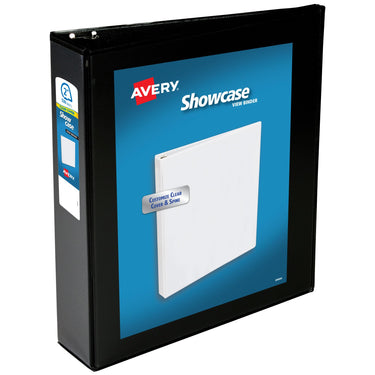 Avery Economy Showcase View 3 Ring Binder, 2 Inch Slant Rings, 1 Black Binder (19700) 2